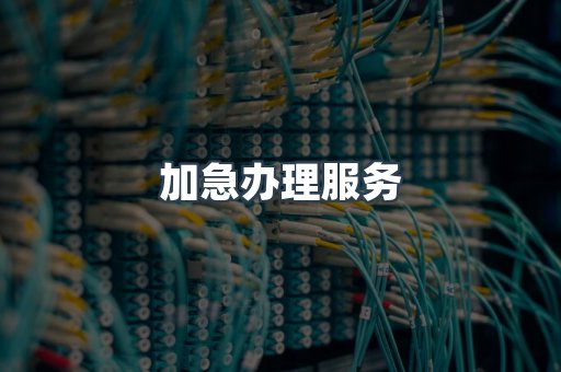 加急办理服务